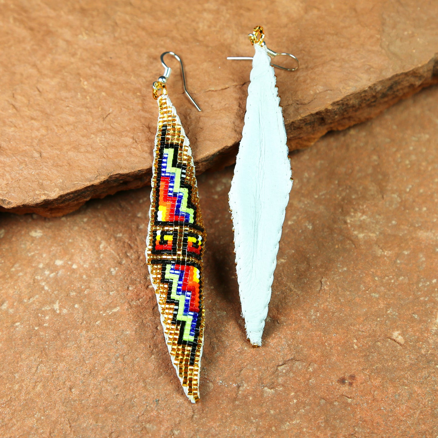 Long Twisted Diamond Earrings