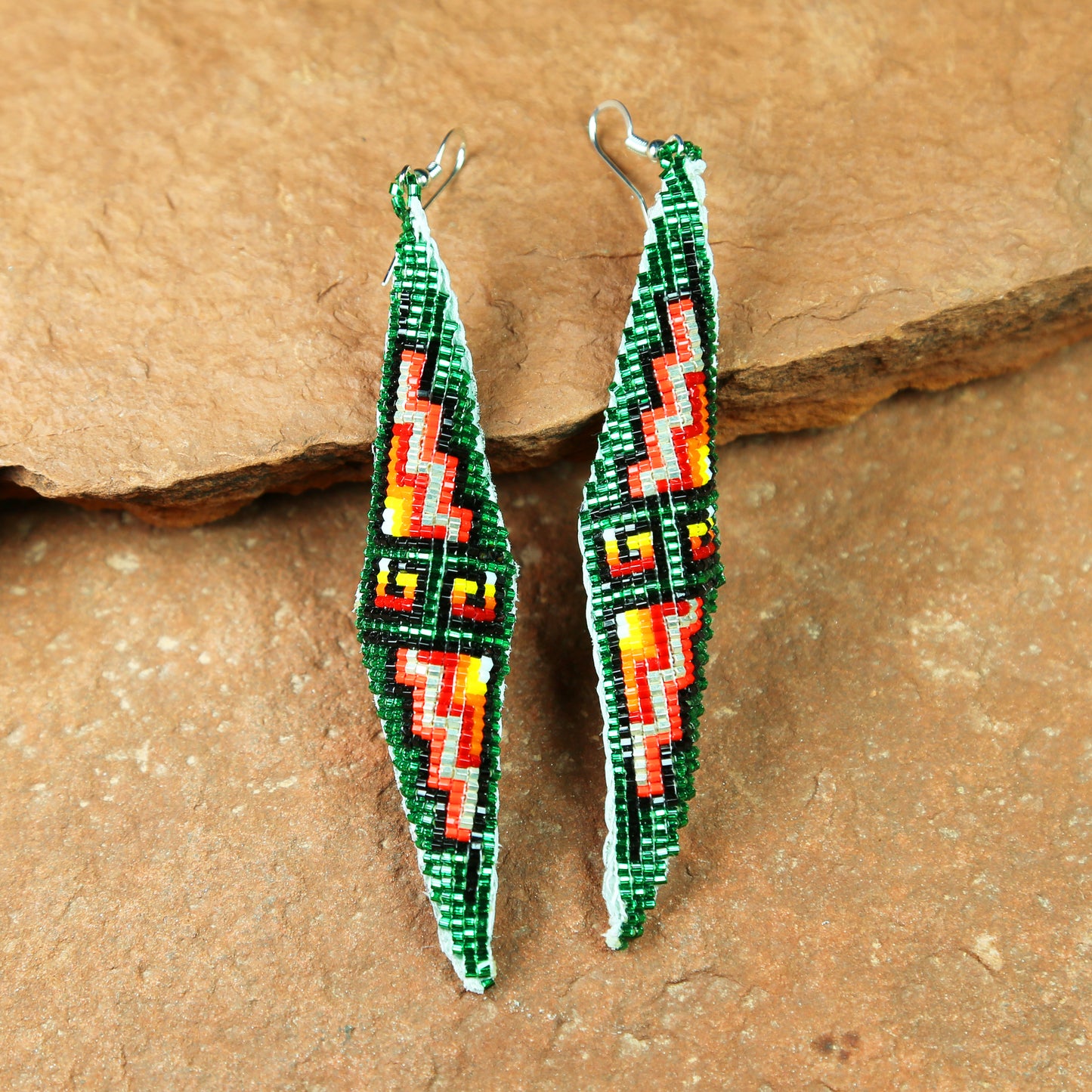 Long Twisted Diamond Earrings