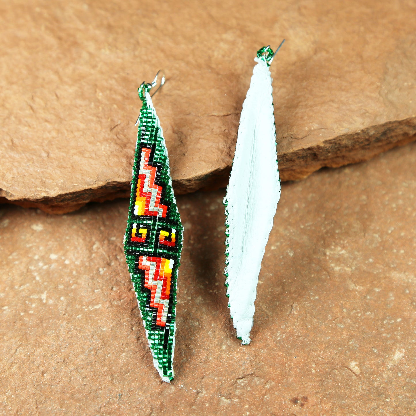 Long Twisted Diamond Earrings