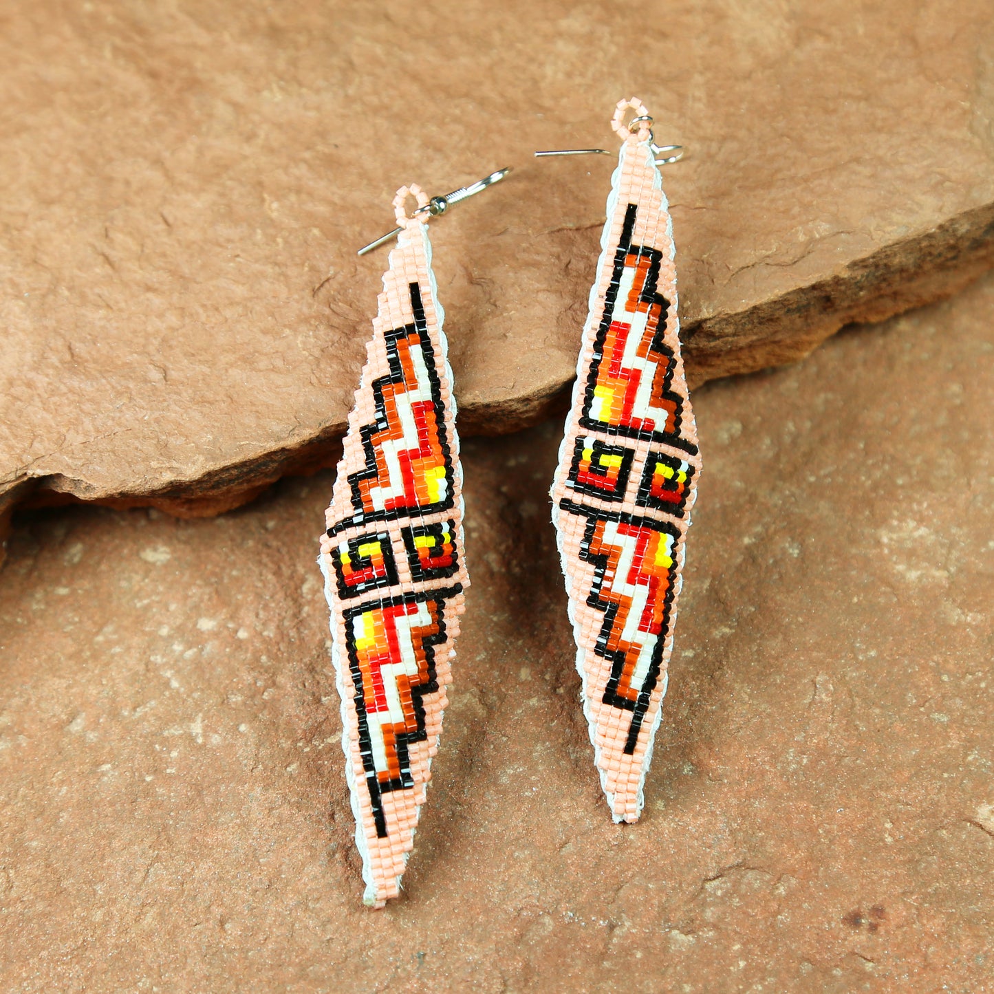 Long Twisted Diamond Earrings