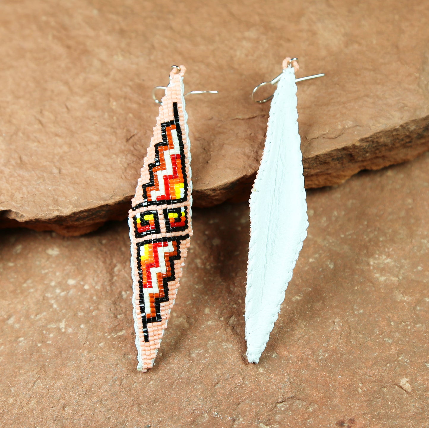 Long Twisted Diamond Earrings